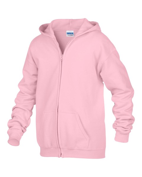 HEAVY BLEND™ YOUTH FULL ZIP HOODED SWEATSHIRT Rózsaszín 