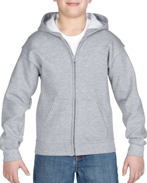 HEAVY BLEND™ YOUTH FULL ZIP HOODED SWEATSHIRT Szürke 