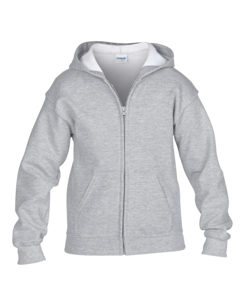 HEAVY BLEND™ YOUTH FULL ZIP HOODED SWEATSHIRT Szürke 