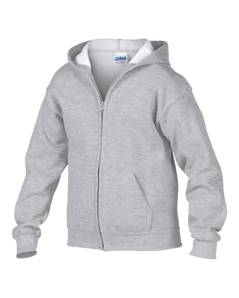 HEAVY BLEND™ YOUTH FULL ZIP HOODED SWEATSHIRT Szürke 