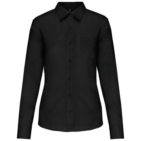 JESSICA - LADIES' LONG-SLEEVED SHIRT Fekete 
