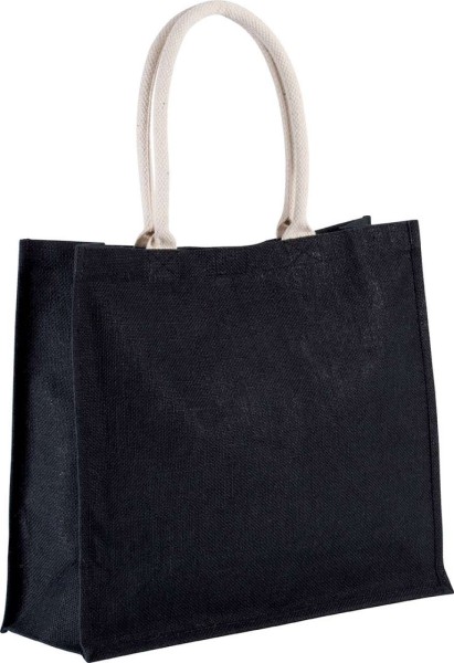 JUTE BEACH BAG Fekete 