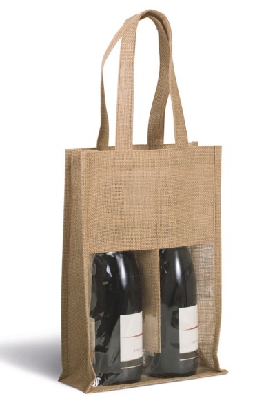 JUTE BOTTLE BAG Barna 
