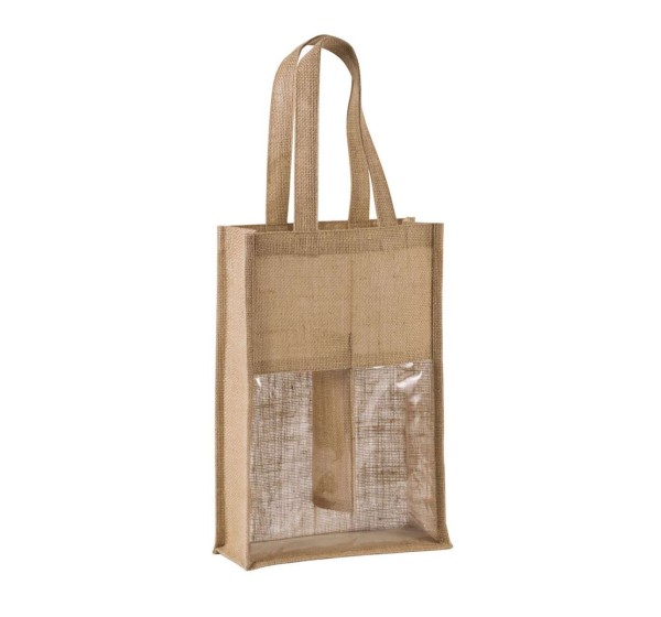 JUTE BOTTLE BAG Barna 