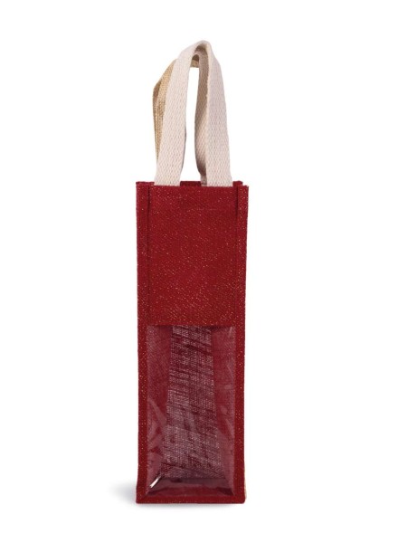 JUTE BOTTLE BAG Piros 