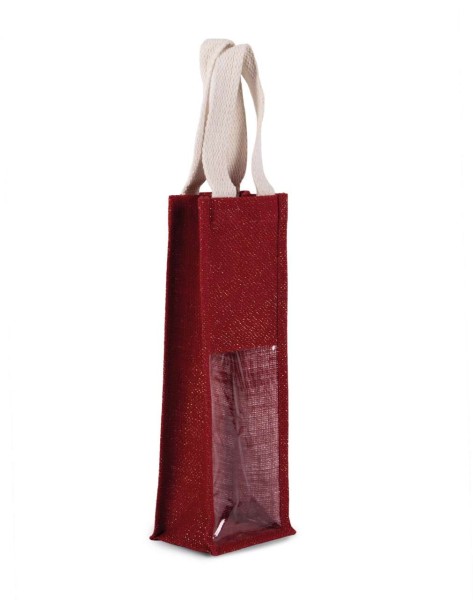 JUTE BOTTLE BAG Piros 