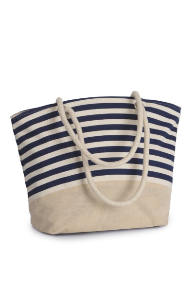 JUTE CANVAS DUFFEL SHOPPING BAG Barna 