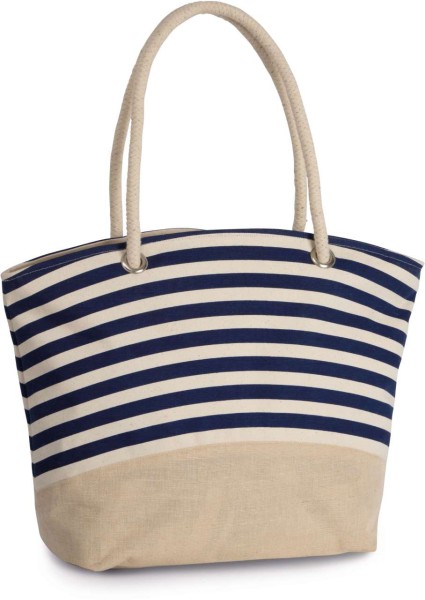 JUTE CANVAS DUFFEL SHOPPING BAG Barna 