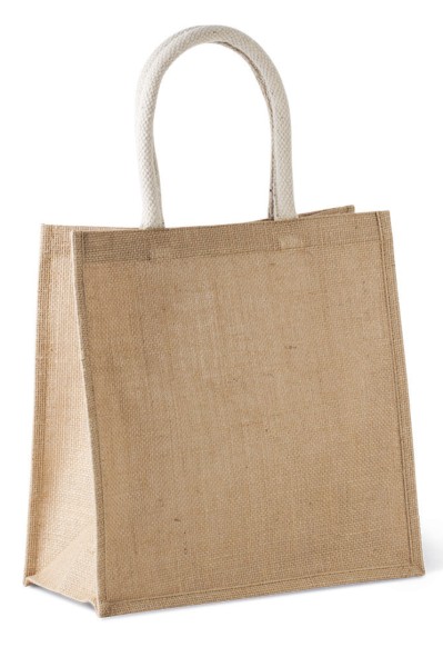 JUTE CANVAS TOTE - LARGE Barna 