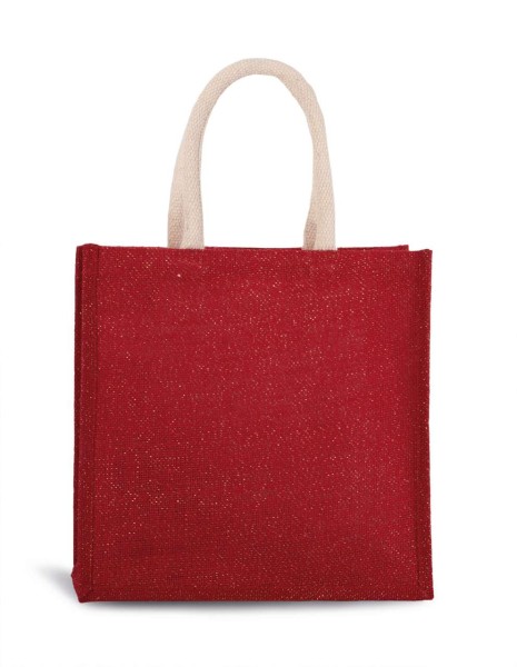 JUTE CANVAS TOTE - LARGE Piros 
