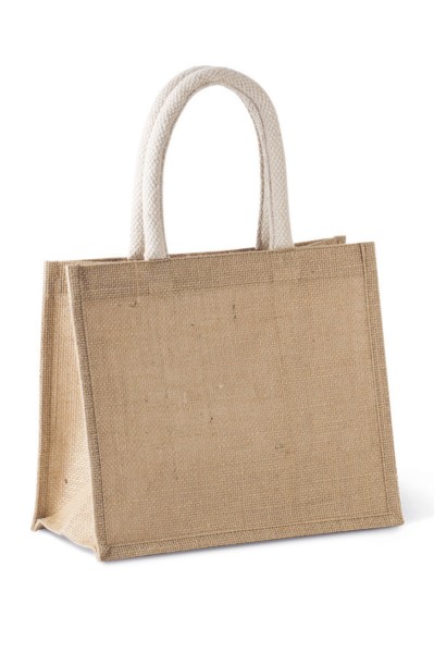 JUTE CANVAS TOTE - MEDIUM Fekete 