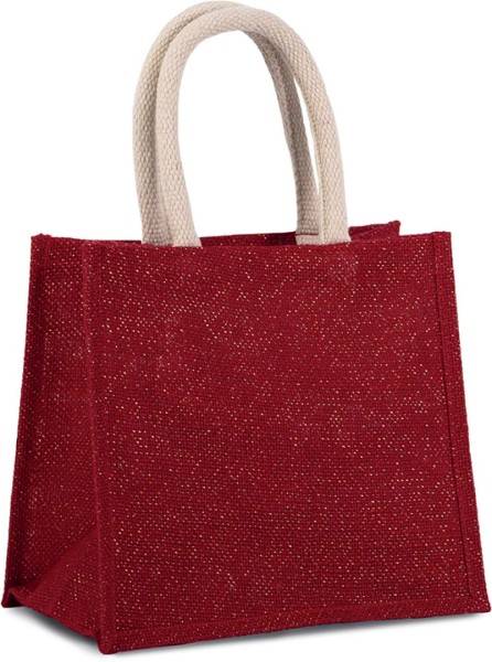 JUTE CANVAS TOTE - MEDIUM Piros 