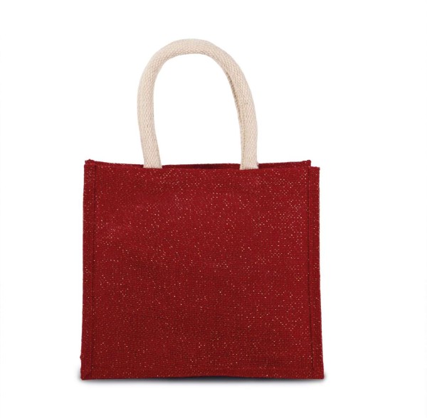JUTE CANVAS TOTE - MEDIUM Piros 