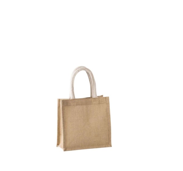 JUTE CANVAS TOTE - SMALL Barna 