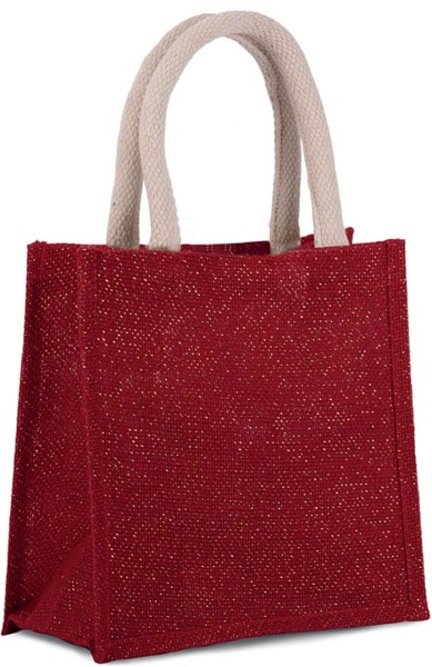 JUTE CANVAS TOTE - SMALL Piros 