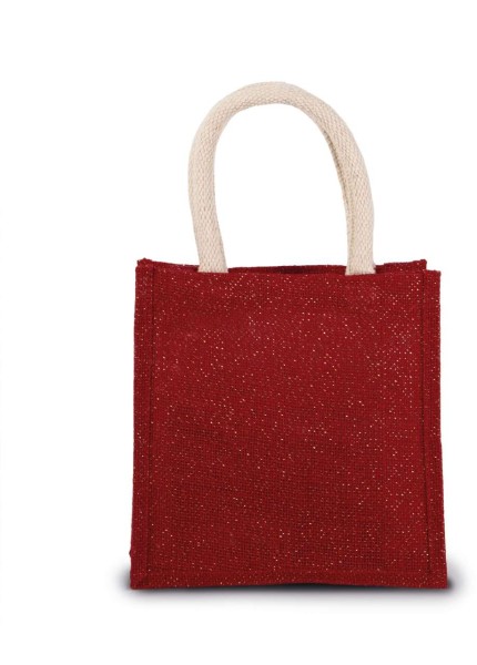 JUTE CANVAS TOTE - SMALL Piros 
