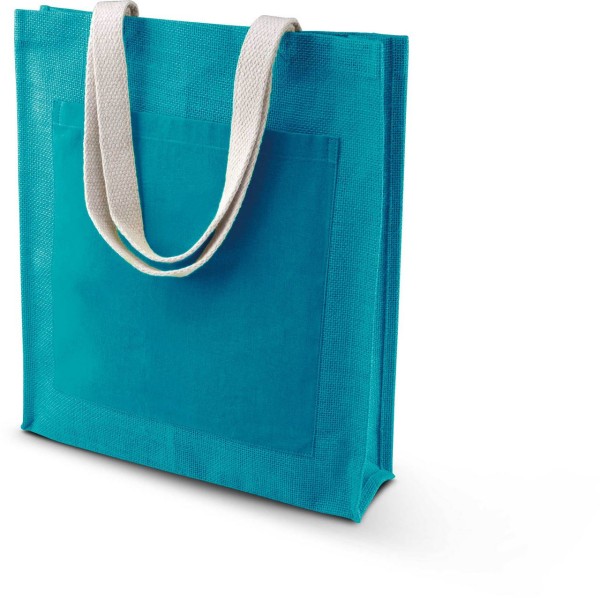 JUTE SHOPPER BAG Kék 