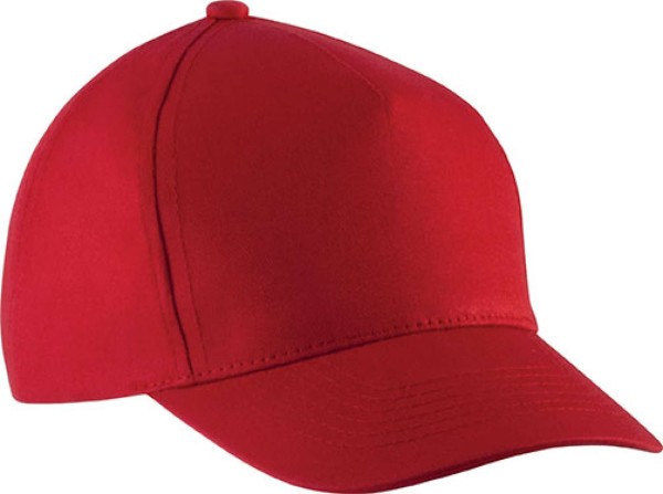 KIDS' COTTON CAP - 5 PANELS Piros 
