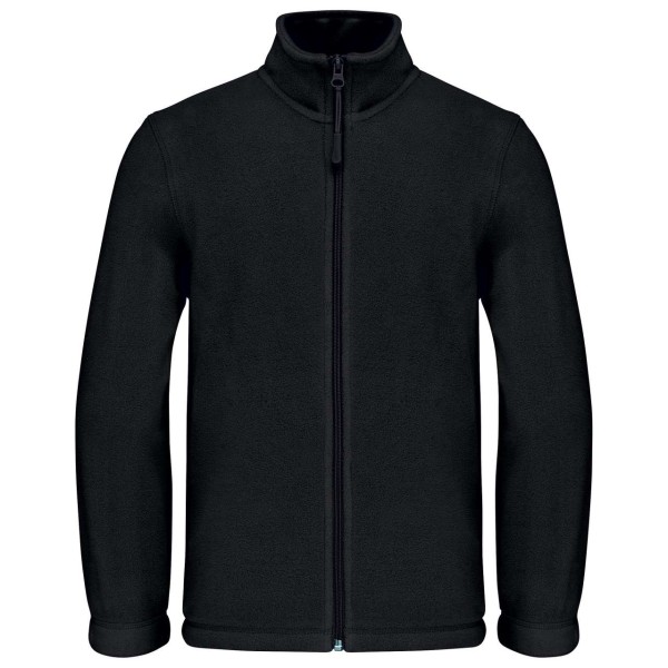 KIDS' FULL ZIP FLEECE JACKET Fekete 