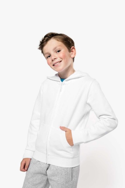 KIDS FULL ZIP HOODED SWEATSHIRT Fekete 
