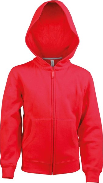 KIDS FULL ZIP HOODED SWEATSHIRT Piros 