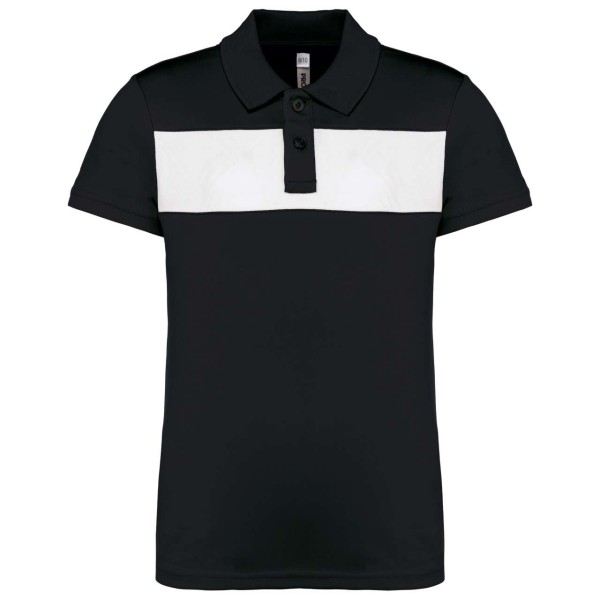 KIDS' SHORT SLEEVE POLO SHIRT Fekete 