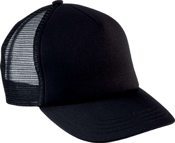KIDS' TRUCKER MESH CAP - 5 PANELS Fekete 