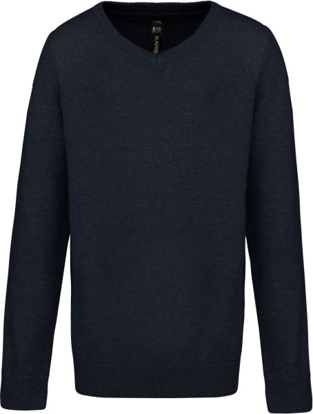 KIDS' V-NECK JUMPER Kék 