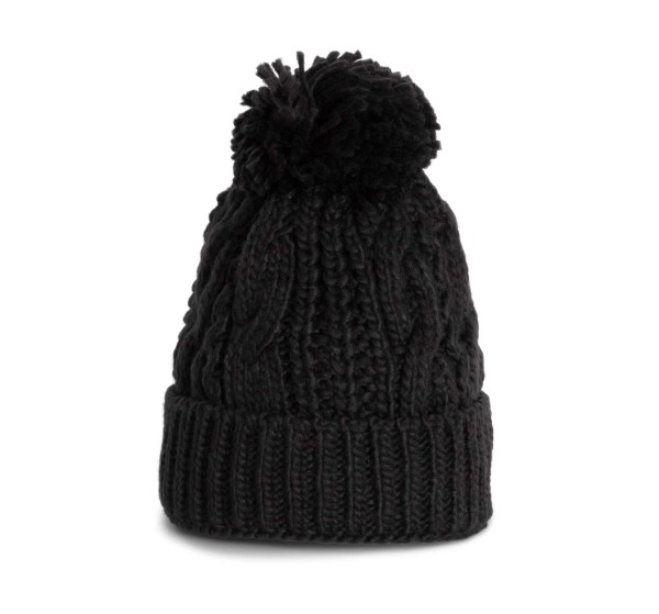 KNITTED BEANIE Fekete 