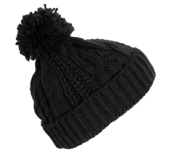 KNITTED BEANIE Fekete 
