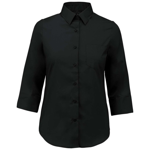 LADIES' 3/4 SLEEVED SHIRT Fekete 