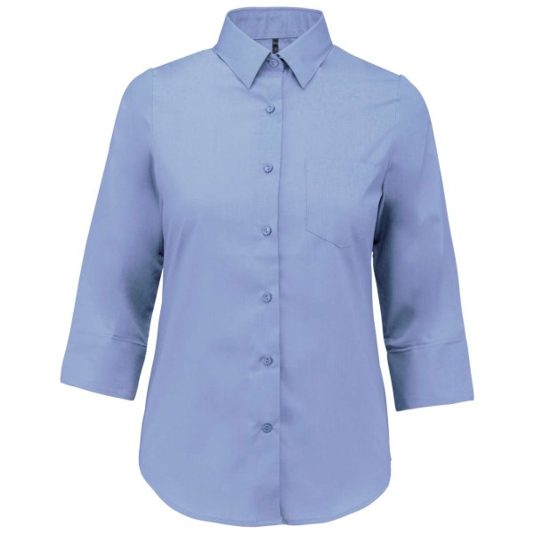 LADIES' 3/4 SLEEVED SHIRT Kék 