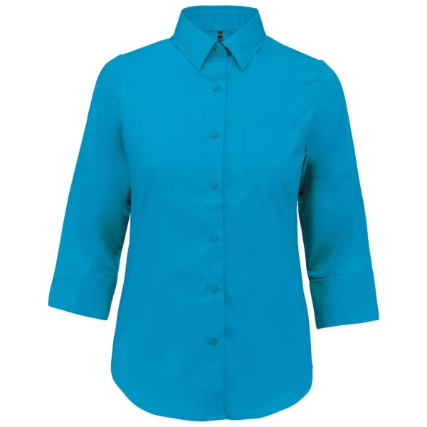LADIES' 3/4 SLEEVED SHIRT Kék 