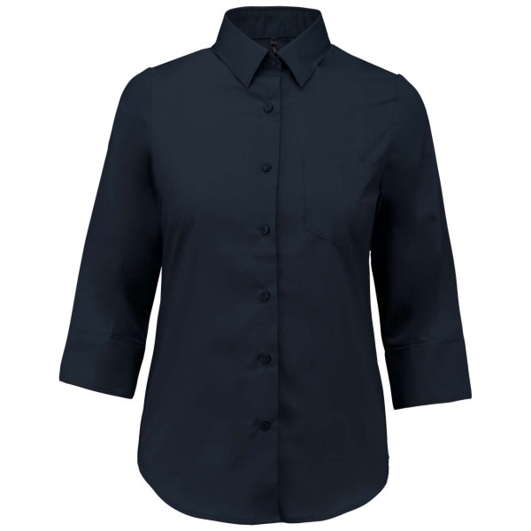 LADIES' 3/4 SLEEVED SHIRT Kék 