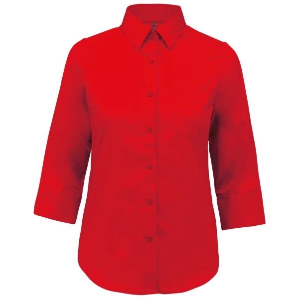 LADIES' 3/4 SLEEVED SHIRT Piros 