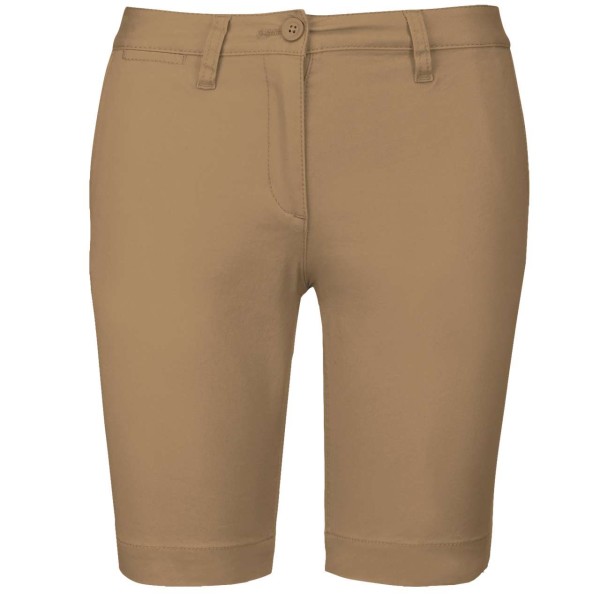 LADIES' CHINO BERMUDA SHORTS Barna 