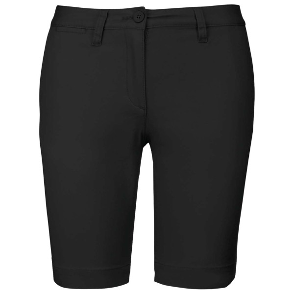 LADIES' CHINO BERMUDA SHORTS Fekete 