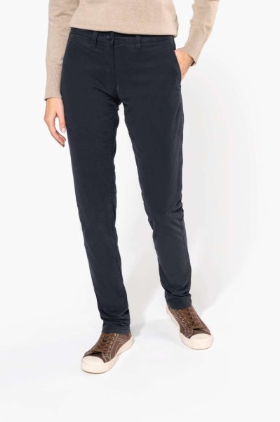 LADIES' CHINO TROUSERS Fekete 