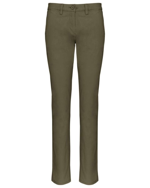 LADIES' CHINO TROUSERS Zöld 