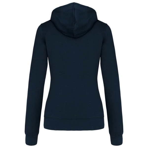 LADIES’ CONTRAST HOODED FULL ZIP SWEATSHIRT Kék 
