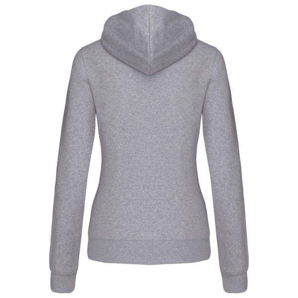 LADIES’ CONTRAST HOODED FULL ZIP SWEATSHIRT Szürke 