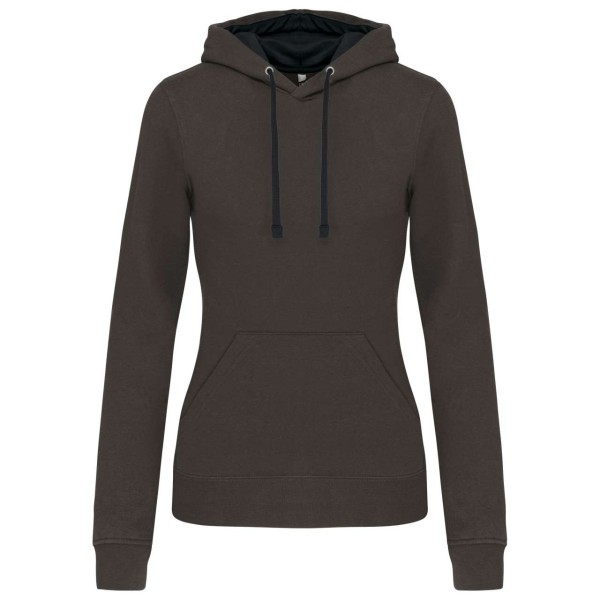 LADIES’ CONTRAST HOODED SWEATSHIRT Szürke 