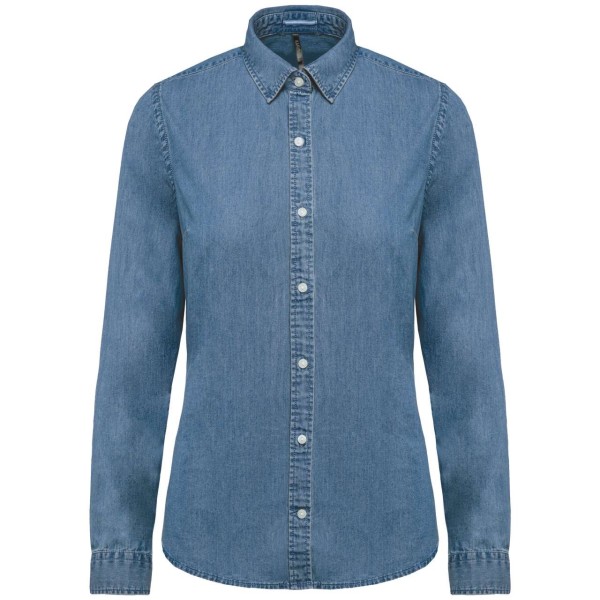 LADIES’ DENIM SHIRT Kék 