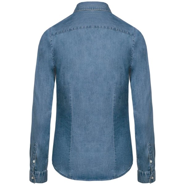 LADIES’ DENIM SHIRT Kék 