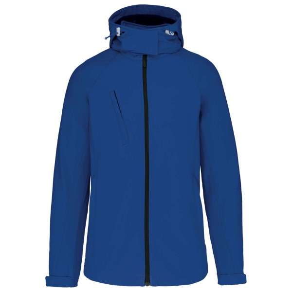LADIES' DETACHABLE HOODED SOFTSHELL JACKET Kék 