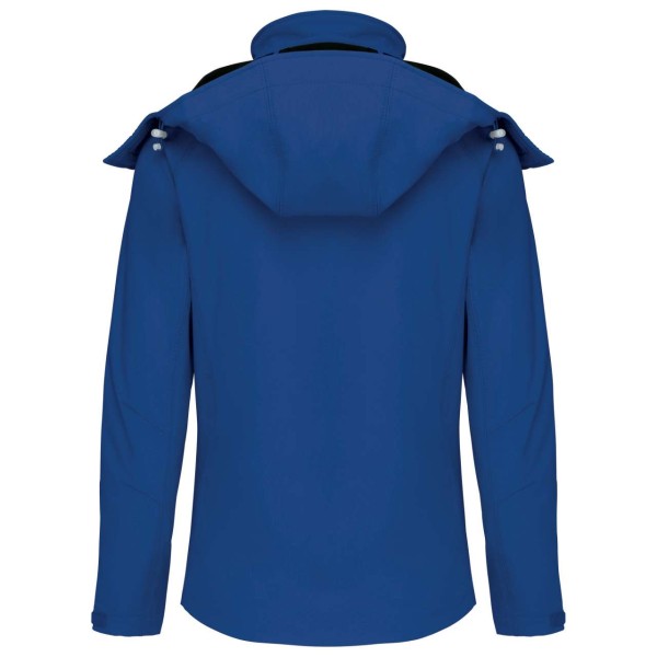 LADIES' DETACHABLE HOODED SOFTSHELL JACKET Kék 