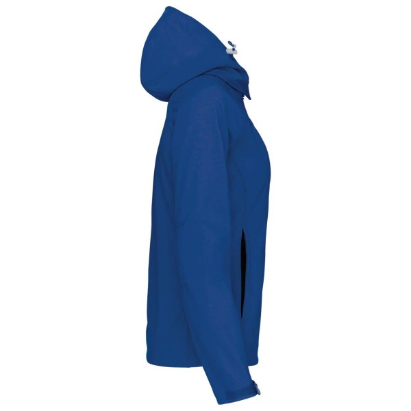 LADIES' DETACHABLE HOODED SOFTSHELL JACKET Kék 