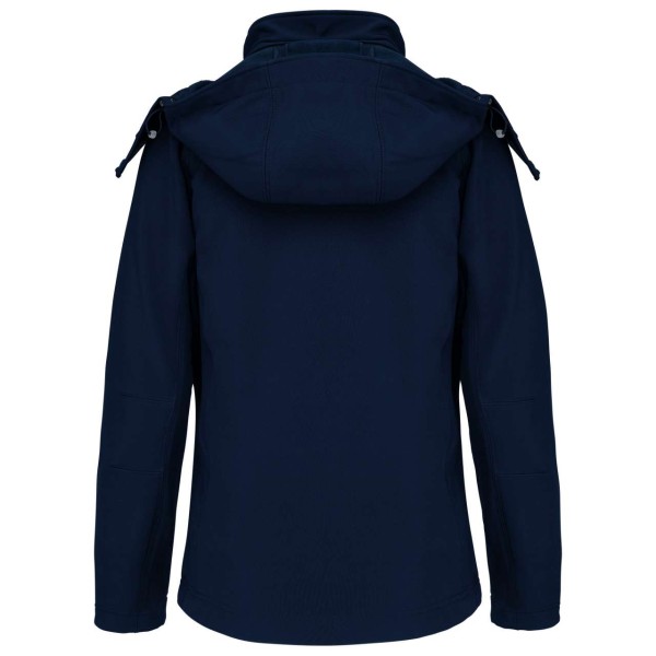 LADIES' DETACHABLE HOODED SOFTSHELL JACKET Kék 
