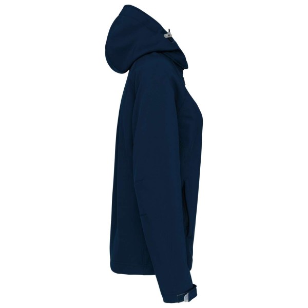 LADIES' DETACHABLE HOODED SOFTSHELL JACKET Kék 
