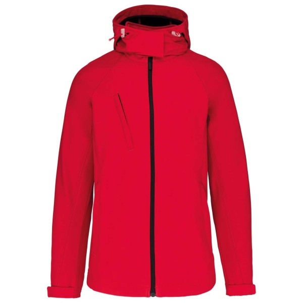 LADIES' DETACHABLE HOODED SOFTSHELL JACKET Piros 